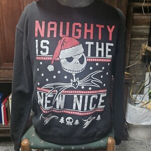 Disney Black and Red Graphic Crewneck Sweater